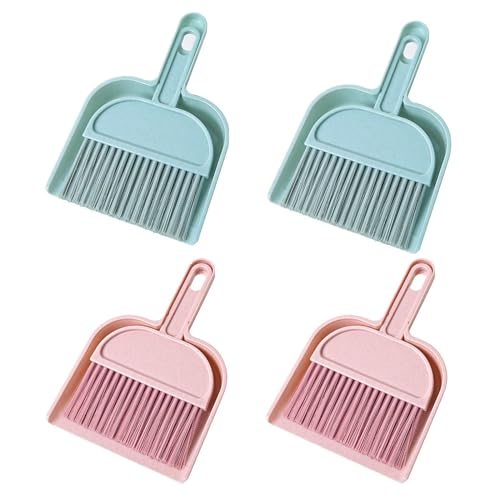 4 Stück Mini Besen, Kehrschaufel und Besen Set, Handbesen mit Schaufel Tragbare Tischplatte Kehrschaufel Halbkreis Kehrschaufel Set für Büro Küche 4 Stück Mini Besen, Kehrschaufel und Besen Set, Handbesen mit Schaufel Tragbare Tischplatte Kehrschaufel Halbkreis Kehrschaufel Set für Büro Küche von HXSYKJDM