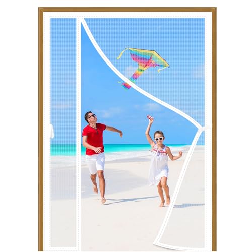 Fliegengitter Balkontür Magnet 80x190cm Weiß Stärkere Magneten Fliegengitter Tür mit Klettband Magnetisches Moskitonetz Ohne Bohren für Terrassentür Balkontür Fliegengitter Balkontür Magnet 80x190cm Weiß Stärkere Magneten Fliegengitter Tür mit Klettband Magnetisches Moskitonetz Ohne Bohren für Terrassentür Balkontür von HXUHUI