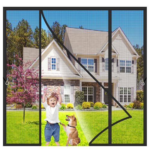 Fliegengitter Doppeltür Schwarz 230x300cm Fliegenvorhang Seitliche Öffnung Moskitonetz Automatisches Schließen Magnetische Adsorption Faltbar Luft Kann Frei Strömen für Haustür Fliegengitter Doppeltür Schwarz 230x300cm Fliegenvorhang Seitliche Öffnung Moskitonetz Automatisches Schließen Magnetische Adsorption Faltbar Luft Kann Frei Strömen für Haustür von HXUHUI