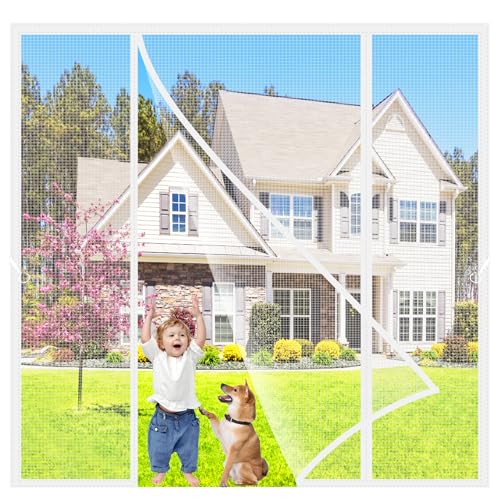 Magnet Fliegengitter Tür Weiß 235x205cm Magnetvorhang Fliegennetz Moskitonetz Mit Starkem Magnet Automatisches Schließen Luft Kann Frei StröMen für Küche Wohnzimmer Schlafzimmer Magnet Fliegengitter Tür Weiß 235x205cm Magnetvorhang Fliegennetz Moskitonetz Mit Starkem Magnet Automatisches Schließen Luft Kann Frei StröMen für Küche Wohnzimmer Schlafzimmer von HXUHUI