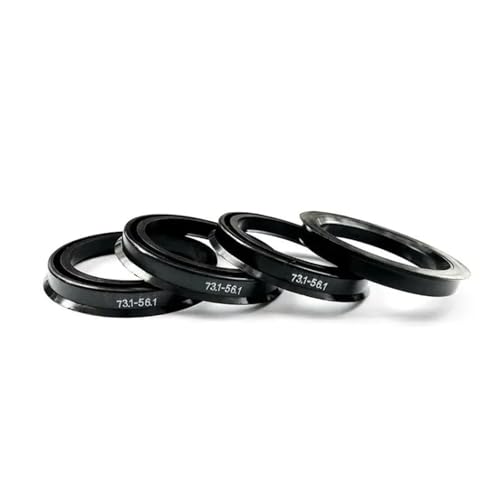4 Stück Universal-Autorad 73.1-57.1mm 73.1-56.1mm 73.1 To 64.1 Nabenzentrierringe Schwarzes ABS-Kunststoffzubehör Distanzscheiben Spurplatten(73.1-56.1 mm) von HXVGEGKPYK