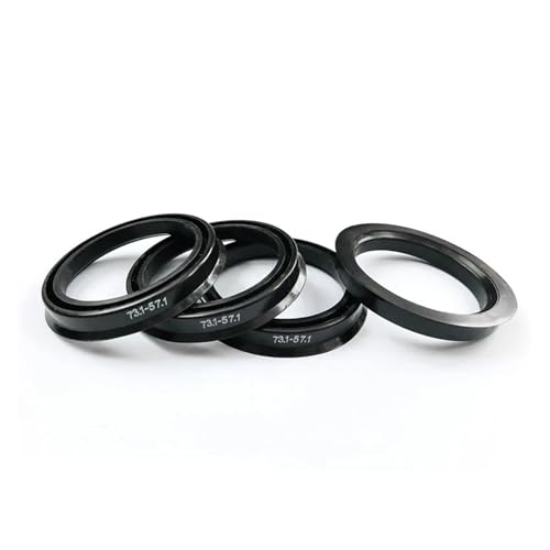 4 Stück Universal-Autorad 73.1-57.1mm 73.1-56.1mm 73.1 To 64.1 Nabenzentrierringe Schwarzes ABS-Kunststoffzubehör Distanzscheiben Spurplatten(73.1-57.1 mm) von HXVGEGKPYK