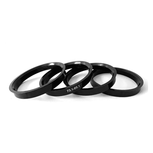 4 Stück Universal-Autorad 73.1-57.1mm 73.1-56.1mm 73.1 To 64.1 Nabenzentrierringe Schwarzes ABS-Kunststoffzubehör Distanzscheiben Spurplatten(73.1-65.1 mm) von HXVGEGKPYK
