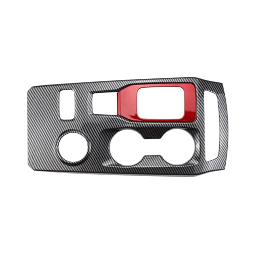 HXVGEGKPYK Interieurleisten Für RANGER Für Everest 2023 ABS Carbon Fiber Farbe Center Console Getriebe Shift Panel Abdeckung Innen Dekorative Zubehör Panel Dekoration Trim(Left 2pcs with red) von HXVGEGKPYK
