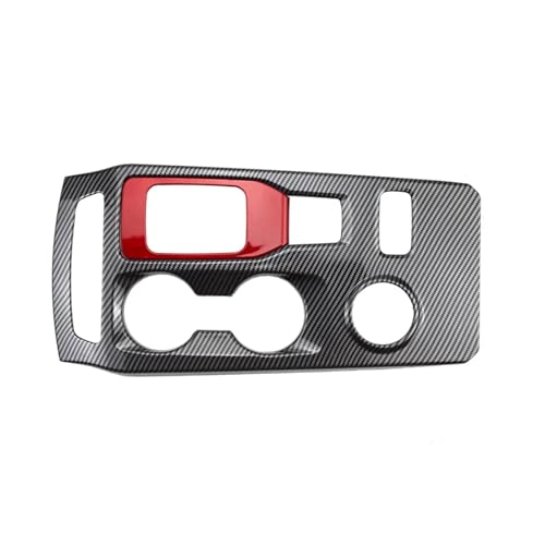 HXVGEGKPYK Interieurleisten Für RANGER Für Everest 2023 ABS Carbon Fiber Farbe Center Console Getriebe Shift Panel Abdeckung Innen Dekorative Zubehör Panel Dekoration Trim(Right 2pcs with red) von HXVGEGKPYK