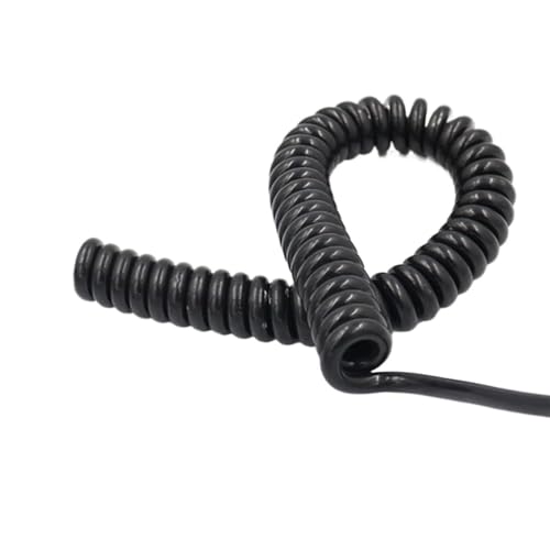 22 AWG Wickeldraht Spiralpanzerdraht matt 4 Kerne 0,3 mm² Verlängerung 1 Meter 5 Meter 7 10 Teleskopfeder einziehbare Spule (Farbe : , Erweiterbare Größe 2 Meter) (Stretch 10 Meter) von HXWZUGFTW