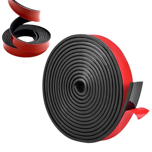 Gummistreifen Selbstklebend, (20mm x 3mm x 3m) Vollgummi Gummiprofil, Gummiprofile für Dichtungen, Neopren Gummistreifen, Gummimatte von HXXWEUS