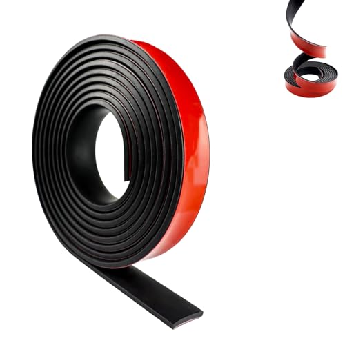 Gummistreifen Selbstklebend, 3 Meter Gummistreifen, Neopren Gummimatte Gummiplatte, 25 x 3mm Dichtungsband, Selbstklebendes Gummiprofil, Dichtungsband, für DIY Abdichtung, Bodenbelag von HXXWEUS