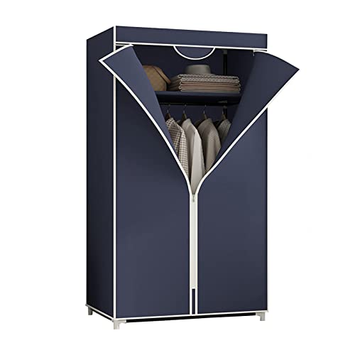 HXZJUIKL Canvas Kleiderschrank Tragbarer Schrank-Organizer mit Kleiderstange und Regalen – Stoffbezug Kleideraufbewahrungslösung HXZJUIKL Canvas Kleiderschrank Tragbarer Schrank-Organizer mit Kleiderstange und Regalen – Stoffbezug Kleideraufbewahrungslösung von HXZJUIKL
