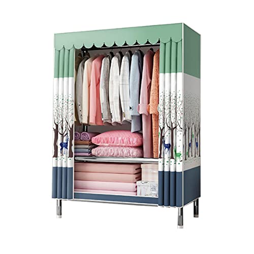 HXZJUIKL Kleiderschrank, tragbarer Stoff-Canvas-Kleiderschrank, faltbarer Kleiderschrank-Organizer mit Kleiderstange, Regalen, B-86 x 46 x 175 cm HXZJUIKL Kleiderschrank, tragbarer Stoff-Canvas-Kleiderschrank, faltbarer Kleiderschrank-Organizer mit Kleiderstange, Regalen, B-86 x 46 x 175 cm von HXZJUIKL