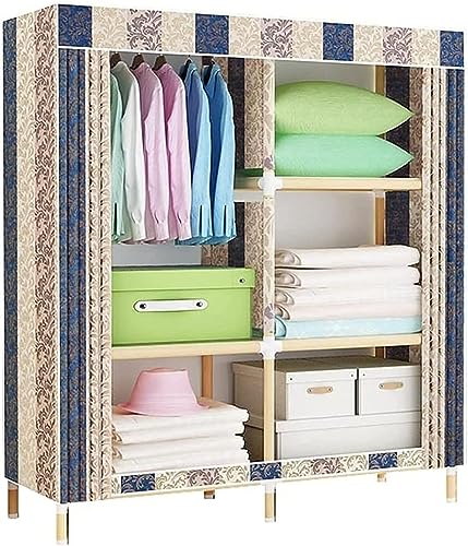 HXZJUIKL Tragbarer Kleiderschrank Streifenschrank, einfache offene Schrankorganizer einfach zu installieren tragbare Textilschrank, 168 x 45 x 165 cm HXZJUIKL Tragbarer Kleiderschrank Streifenschrank, einfache offene Schrankorganizer einfach zu installieren tragbare Textilschrank, 168 x 45 x 165 cm von HXZJUIKL