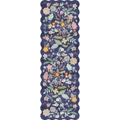 Quadratischer Teppich mit Blumenmuster für Familie: Waschbarer, gewellter Teppich für Wohnzimmer, Schlafzimmer, weiche, wasserabweisende Bodenmatte mit rutschfester Unterseite, für Küche, Kinderzimmer Quadratischer Teppich mit Blumenmuster für Familie: Waschbarer, gewellter Teppich für Wohnzimmer, Schlafzimmer, weiche, wasserabweisende Bodenmatte mit rutschfester Unterseite, für Küche, Kinderzimmer von HY HAO YUN LAI