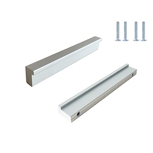HY HUIJUN 2 Stück L 90° Schrankgriffe Massiv,Schubladengriff,Aluminium Möbelgriffe Kommode Griffe Schrank Türgriff Küche Griffe Silber … von HY HUIJUN