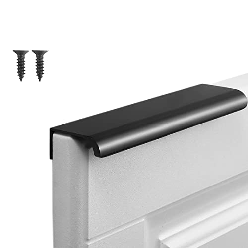 HY HUIJUN Verdeckter Möbelgriffe Schrankgriffe Schwarz Aluminium,Modernes Küchengriffe Türgriff Schubladengriff Griffe für Kleiderschrank, Schlafzimmer, Badezimmer von HY HUIJUN