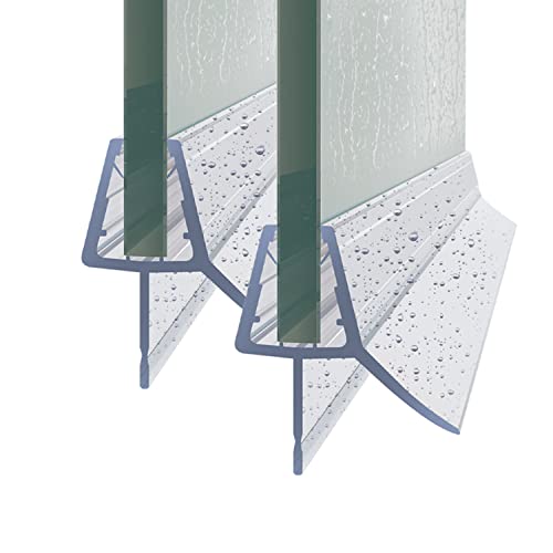 2 Stück Ersatzdichtung Wasserabweiser einstellbare Duschdichtung Spritzschutz Bad Dusche Für glasdicke 7-8mm (1000mm) von HY-RWML