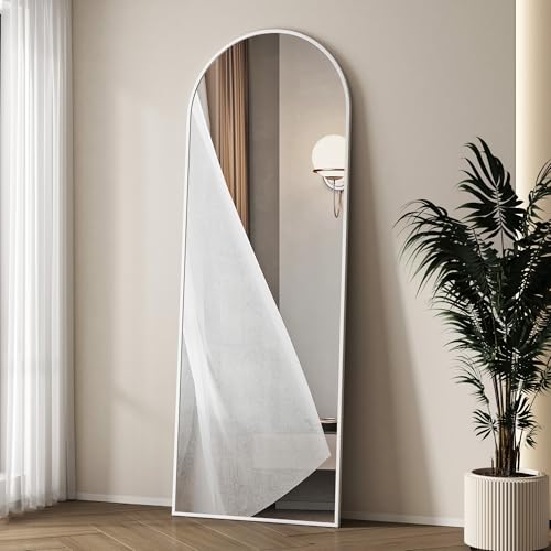 HY-RWML Spiegel Ganzkörperspiegel 50x150cm Weiß Standspiegel Wandspiege Bogen Metallrahmen HD Groß Garderobenspiegel Rechteckiger für Ankleidezimmer Schlafzimmer Wohnzimmer HY-RWML Spiegel Ganzkörperspiegel 50x150cm Weiß Standspiegel Wandspiege Bogen Metallrahmen HD Groß Garderobenspiegel Rechteckiger für Ankleidezimmer Schlafzimmer Wohnzimmer von HY-RWML