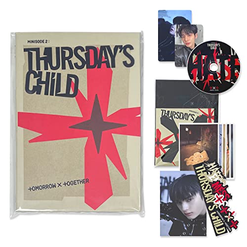 TXT - [MINISODE 2 : Thursday's Child] (HATE Ver.) Photo Book + CD + Lyric Card Set + Photo Card + Stickers + Post Card + Lenticular Card + LOGO Paper Toy + Poster von HYBE Ent.