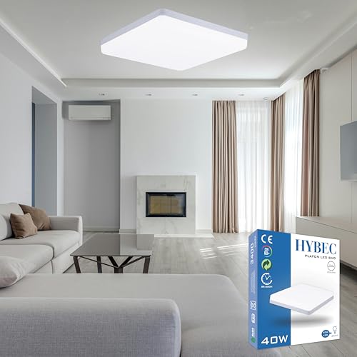 HYBEC - LED Deckenlampe für Badezimmer und Flur, Quadratische Badlampe, 40W (1 Stück) von HYBEC