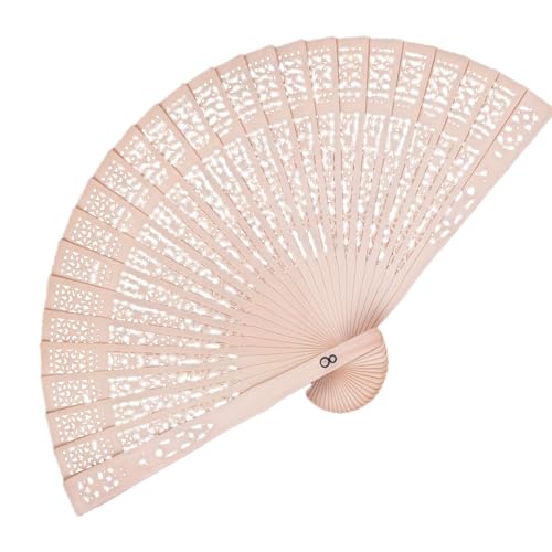 Dekorative Handlüfter Faltbare 4 Packs Falten Hölzerne Gehörete Geschnitzte Handheldventilat Dekorative Handlüfter Faltbare 4 Packs Falten Hölzerne Gehörete Geschnitzte Handheldventilat von HYBEW