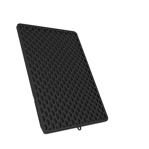 Doppelschicht Silikonstreu Matte Faltbare Basis Abnehmbar Waschbar Für Käfigreisen Doppelschicht Katzen Müll Containment Matte von HYBEW