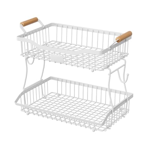 HYBEW Rostsicheres Doppeldeck Metall Lagerregal Für Obst Stabil von HYBEW
