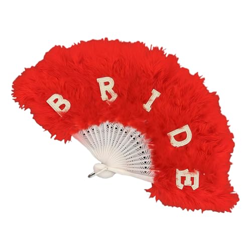 HYBEW Tragbarer Gefiederter Handlüfter Für Braut Porträt Doppelte Funktion Als Ornament Und Kühlgerät Brautzubehör Brautpartyzubehör HYBEW Tragbarer Gefiederter Handlüfter Für Braut Porträt Doppelte Funktion Als Ornament Und Kühlgerät Brautzubehör Brautpartyzubehör von HYBEW