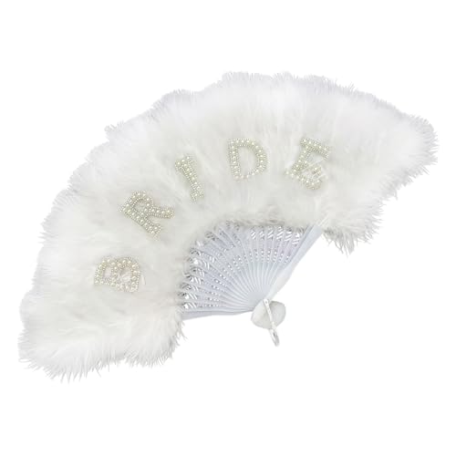 HYBEW Tragbarer Gefiederter Handlüfter Für Braut Porträt Doppelte Funktion Als Ornament Und Kühlgerät Brautzubehör Brautpartyzubehör HYBEW Tragbarer Gefiederter Handlüfter Für Braut Porträt Doppelte Funktion Als Ornament Und Kühlgerät Brautzubehör Brautpartyzubehör von HYBEW