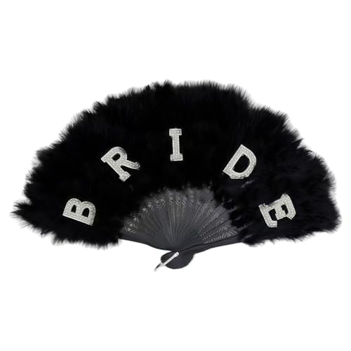 HYBEW Tragbarer Gefiederter Handlüfter Für Braut Porträt Doppelte Funktion Als Ornament Und Kühlgerät Brautzubehör Brautpartyzubehör HYBEW Tragbarer Gefiederter Handlüfter Für Braut Porträt Doppelte Funktion Als Ornament Und Kühlgerät Brautzubehör Brautpartyzubehör von HYBEW