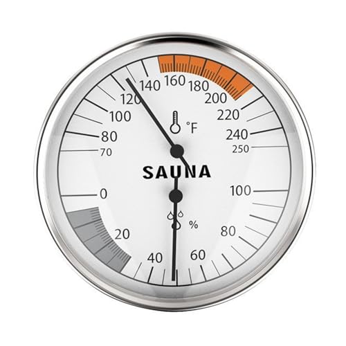Hitzebeständige Sauna Raum Hygrometer Thermometer Aluminiumlegierung Wärmeleitfeuchtigkeitskontrolle Für Home Spas Sauna Raum Sicherheitskomfort Messgerät Hitzebeständige Sauna Raum Hygrometer Thermometer Aluminiumlegierung Wärmeleitfeuchtigkeitskontrolle Für Home Spas Sauna Raum Sicherheitskomfort Messgerät von HYBEW