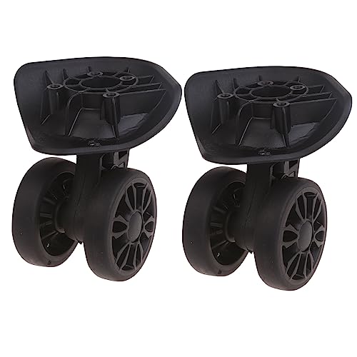 Hochleistungsgepäck Rad Ersatz Trolley Casters Doppelreihe 360 ​​Grad Schwenkkoffer Stummwäsche 2pcs/Set Black Trolley Casters Stille Mute von HYBEW