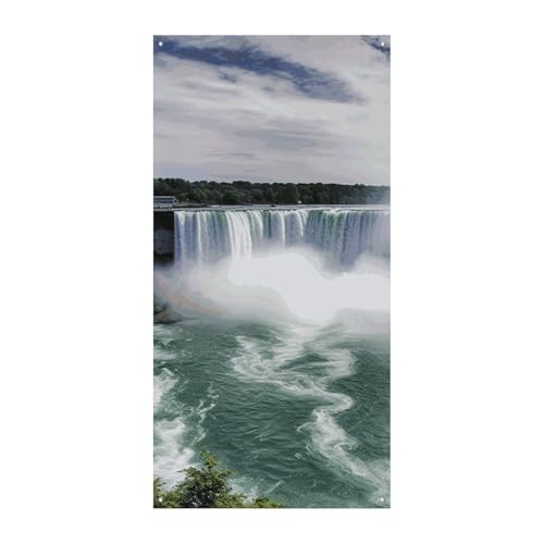 Niagarafälle Türabdeckung Frühling Sommer Hängende Flagge Veranda Schild Outdoor Saisonal Urlaub Hof Dekor für Haustür und Veranda von HYBMRQVD
