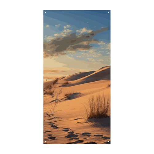 Sanddünen Türabdeckung Frühling Sommer Hängende Flagge Veranda Schild Outdoor Saisonal Urlaub Hof Dekor für Haustür und Veranda von HYBMRQVD