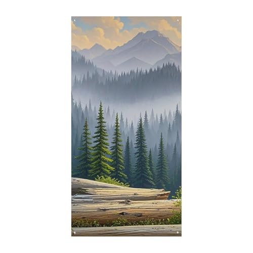 Wushan Pine Tree Door Cover Spring Summer Hanging Flag Veranda Sign Outdoor Seasonal Holiday Yard Decor for Haustür und Veranda Wushan Pine Tree Door Cover Spring Summer Hanging Flag Veranda Sign Outdoor Seasonal Holiday Yard Decor for Haustür und Veranda von HYBMRQVD