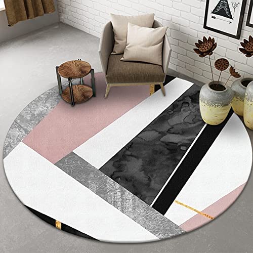 HYBXAQ Geometriemuster Rundflächen Teppiche rosa Grauer kreisförmiger Teppich für Wohnzimmer Schlafzimmer Computer Schwenkkaffee Esstischmatten - 80 cm 100 cm 120 cm 140 cm 160 cm 180 cm 200 cm HYBXAQ Geometriemuster Rundflächen Teppiche rosa Grauer kreisförmiger Teppich für Wohnzimmer Schlafzimmer Computer Schwenkkaffee Esstischmatten - 80 cm 100 cm 120 cm 140 cm 160 cm 180 cm 200 cm von HYBXAQ