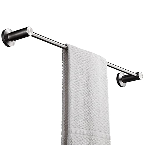 HYBXAQ Handtuchstange Handtuchhalter Einzel-Badetuchstange, 30 cm–120 cm, Edelstahl, gebürsteter Handtuchhalter, für Bad und Küche, Silber (Size : 110cm) von HYBXAQ