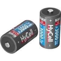 HyCell Akku Mono D Typ 3000 (min.2500mAh) Monozelle NiMH-Akkubatterie (2er-Pack) von HYCELL