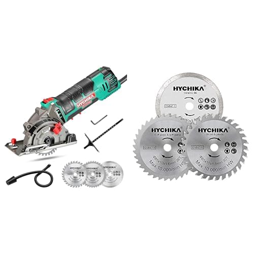 HYCHIKA 85mm Mini Kreissäge und 3 Stücke Kreissägeblätter bündeln von HYCHIKA BETTER TOOLS FOR BETTER LIFE