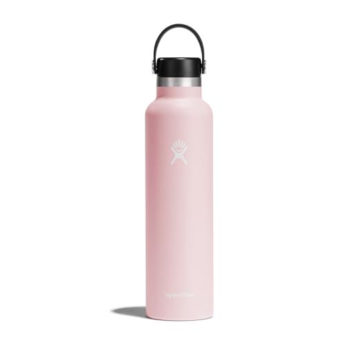 Hydro Flask - Standard Mouth - Trinkflasche 709ml (24oz) - Isolierte Wasserflasche aus Edelstahl - Sportflasche mit auslaufsicherem Flex Deckel & Gurt - Thermoflasche Spülmaschinenfest - Trillium von HYDRO FLASK