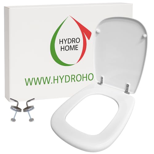 HYDRO HOME Toilettensitz Dolomite Fleo kompatibel mit WC-Sitz aus wärmeisolierendem Kunststoff mit verstellbaren Scharnieren, Wc Achse Farbe Weiß Made in Italy HYDRO HOME Toilettensitz Dolomite Fleo kompatibel mit WC-Sitz aus wärmeisolierendem Kunststoff mit verstellbaren Scharnieren, Wc Achse Farbe Weiß Made in Italy von HYDRO HOME