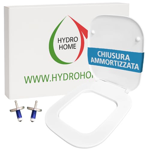 HYDRO HOME - WC-Sitz One Rak Ceramics, WC-Sitz aus Duroplast, mit verstellbaren Scharnieren aus Edelstahl, Befestigung von oben, WC-Sitz Farbe Weiß (gedämpfter Verschluss) von HYDRO HOME