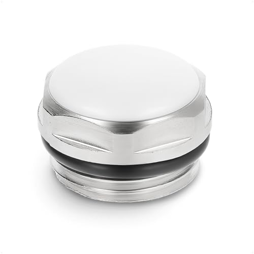 HYDROBIL Heizkörper-Abdeckstopfen Rohrverschraubungen Stop END Abdeckkappe Endstück für moderne Heizkörper mit O-Ring Dichtung 1/2" BSP Außengewinde Stahl vernickelt von HYDROBIL