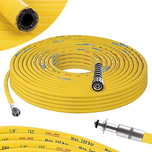 Hochdruckreiniger-Schlauchrohr – Kärcher 10mm Stecker Ersatz GELB – 20 m 250 bar DN6 Profi M22 x 1,5 Hochdruckschlauch kompatibel mit Kärcher HD HDS – 10 mm Stecker Hochdruckreiniger-Schlauchrohr – Kärcher 10mm Stecker Ersatz GELB – 20 m 250 bar DN6 Profi M22 x 1,5 Hochdruckschlauch kompatibel mit Kärcher HD HDS – 10 mm Stecker von HYDROLINE