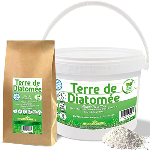 HYDROPLANETE Kieselgur Pulver Weiß Hohe Reinheit | 100% Diatomeenerde Anwendbar in Haus und Hof | Kieselgur Lebensmittelqualität | Diatomaceous Earth | 5 kg von HYDROPLANETE