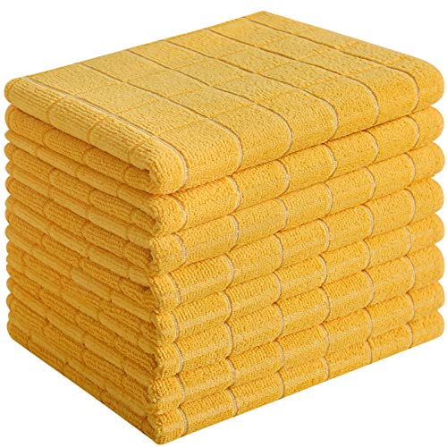 Mikrofaser-Geschirrtücher – weich, super saugfähig und fusselfrei, Küchenhandtücher – 8 Stück (grün mit Gittermuster), 66 x 45,7 cm von HYER KITCHEN