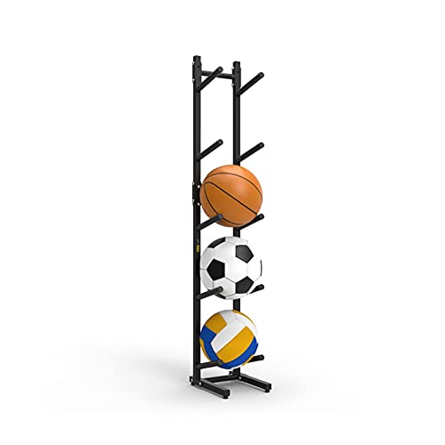 HYEYXKK Ballständer Display Ball Halter Freistehender Sport Ball Organizer Display-Rack für Basketball-Volleyball-Fußball, Ballaufbewahrungsständer-Regal Hält 5 Medizinball von HYEYXKK