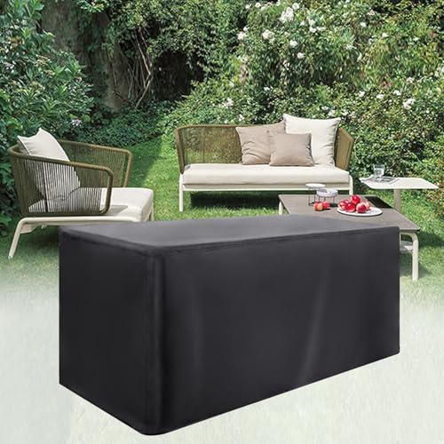 Gartenmöbel Abdeckung Winterfest, 210x100x65cm/LxWxH Heavy Duty Oxford Gewebe Wasserdicht Abdeckung Gartentisch Schutzhülle Gartenmöbel Tisch Abdeckplane für Gartentische Terrassenmöbel Anti UV von HYFBH