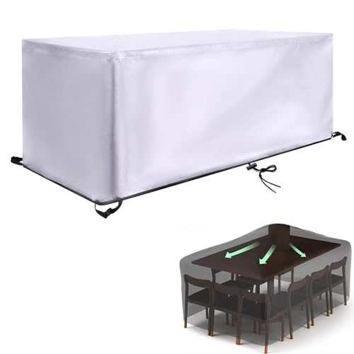 HYFBH Gartenmöbel Abdeckung, Abdeckplane für Gartenmöbel Wasserdicht, Winddicht, UV-Beständiges Möbelabdeckung 100x80x40cm Oxford Geweb Schutzhülle Abdeckhaube für Gartentisch von HYFBH