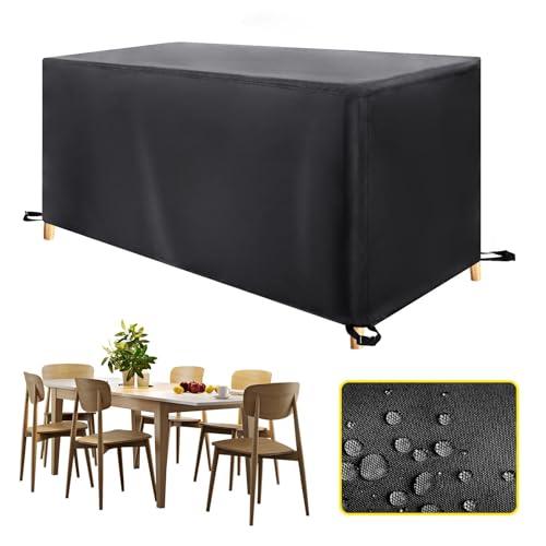 HYFBH Schutzhülle für Gartenmöbel Winterfest, 130x80x75cm/LxWxH Abdeckung Gartenmöbel Wasserdicht Anti-UV 420D Oxford Gewebe Abdeckplane für Terrassenmöbel Lounge Sofa Abdeckhaube Gartenmöbel von HYFBH