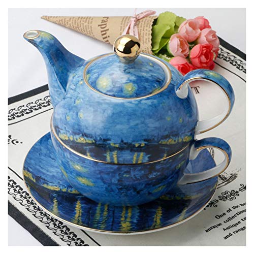 HYFDGV Tea for One Set Für einen europäischen Stil Keramik Teekanne und Tasse Set Geschenke Startseite Nachmittag Tee Set Teekanne und Tasse (Color : B) von HYFDGV