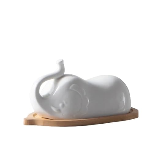 Butterdose Mit Deckel Butterdose aus weißem Porzellan und Keramik in Elefantenform, mit Deckel for die Arbeitsplatte, Butterhalter den Kühlschrank Fur Butter Butterdose Mit Deckel Butterdose aus weißem Porzellan und Keramik in Elefantenform, mit Deckel for die Arbeitsplatte, Butterhalter den Kühlschrank Fur Butter von HYFEUOKF